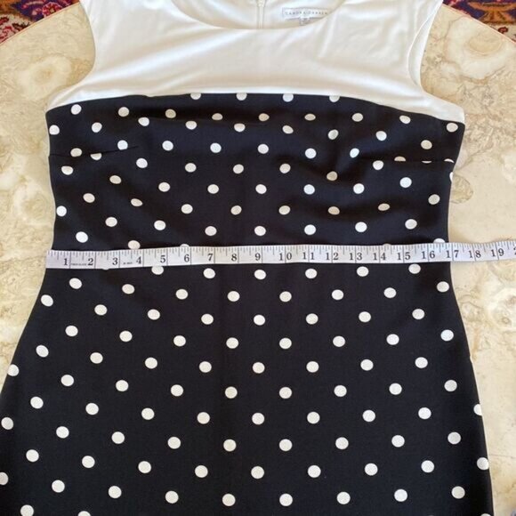 Sandra Darren Black & White Polka Dot Mini Dress - Picture 5 of 7